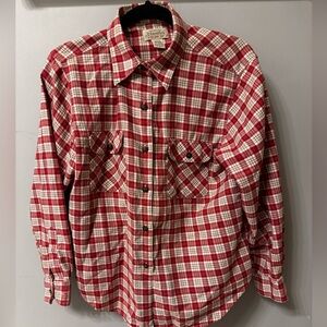 3 for $10 St John’s Bay Red Plaid Top Petite Large Women’s Button Up Shirt